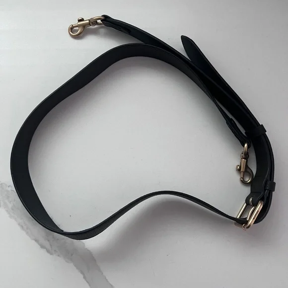 Coach Willow Shoulder Bag Black Pebble Leather Turnlock Matte Gold + Strap - Picture 14 of 16